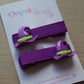 Hair clips with halloween witch hat design