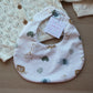 animal print baby bib