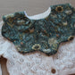 Morris patterned scallop baby bib
