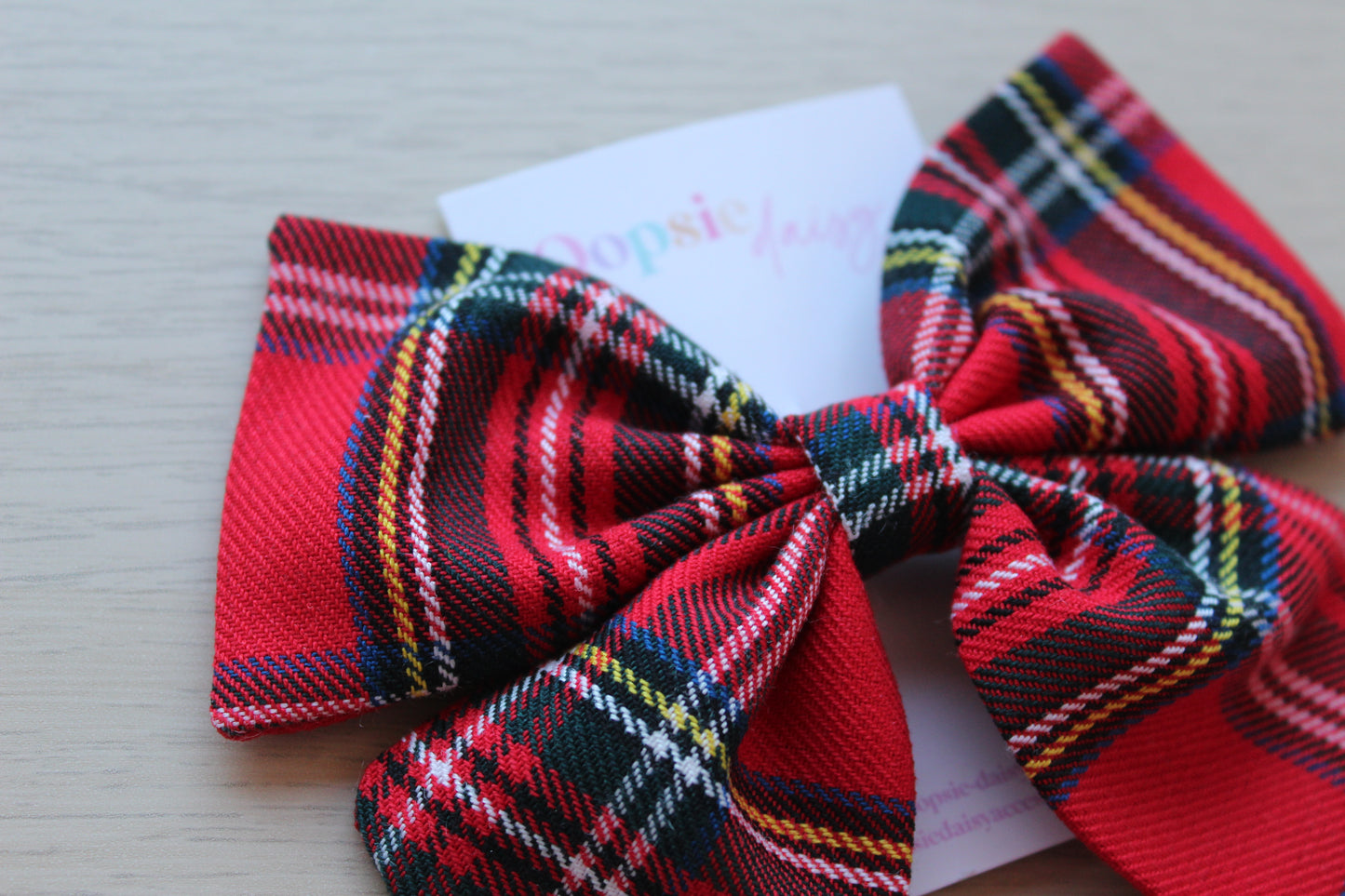 Royal Stewart red tartan hair bow