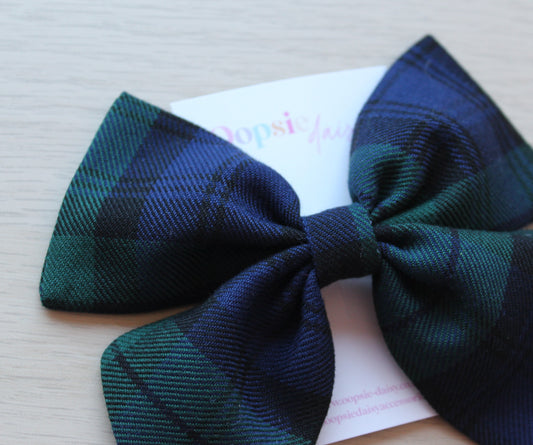 Black Watch Tartan Hair Bow