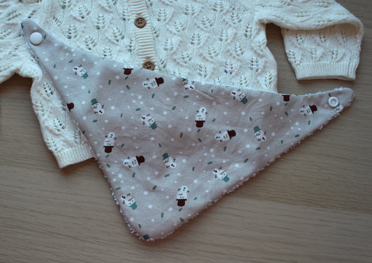 Snowman baby bib 