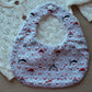 Baby bib with snowman design
