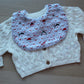 Snowman rounded baby bib