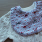 Snowman themed baby bib