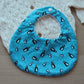 Penguin themed festive baby bib