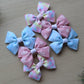Snowflake festive hair bows