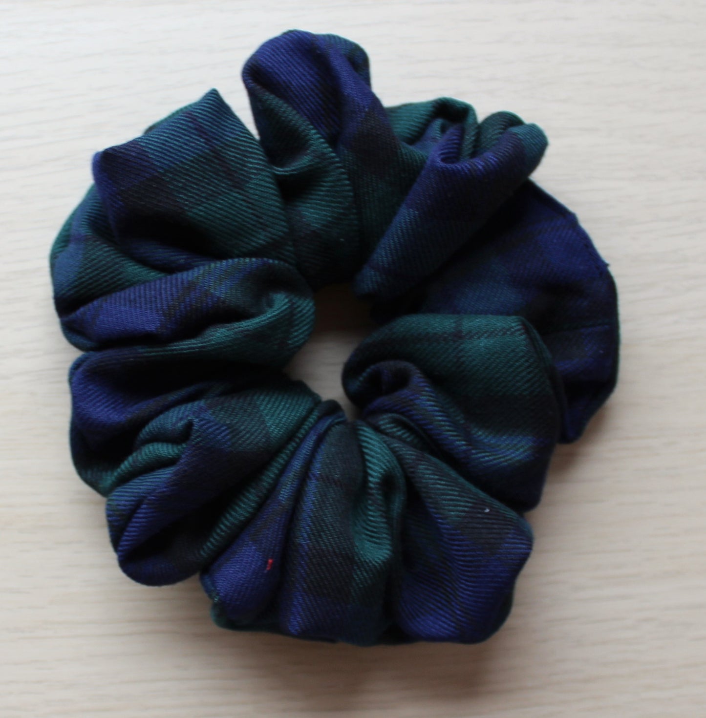 Oversized Black Watch tartan scrunchies