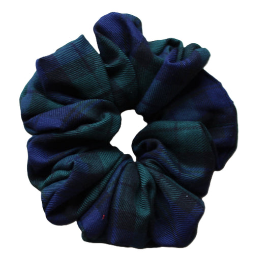 Oversized Black Watch tartan scrunchie
