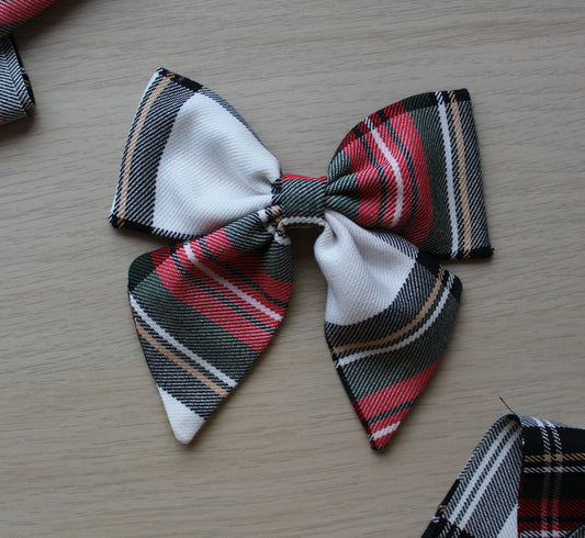 Dress Stewart Plaid Tartan Hair Bow