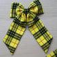 Yellow & Black Plaid Tartan Hair Bow