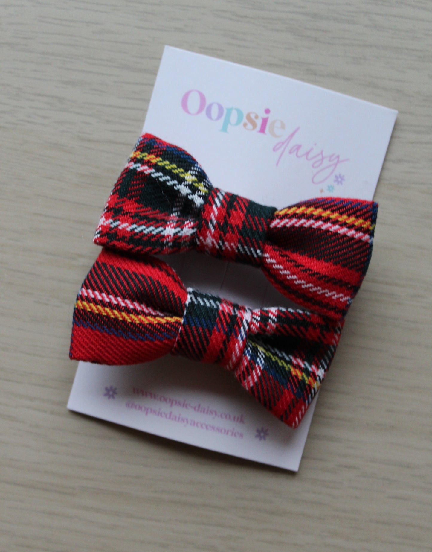 Royal Stewart Red Plaid Tartan Mini Hair Bows