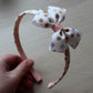Small flower bow headband