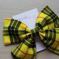 Yellow & Black Plaid Tartan Hair Bow