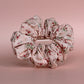 Vintage look ditsy floral pink oversized hair scrunchie