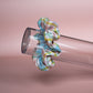 Multicoloured pastel plaid check hair scrunchie