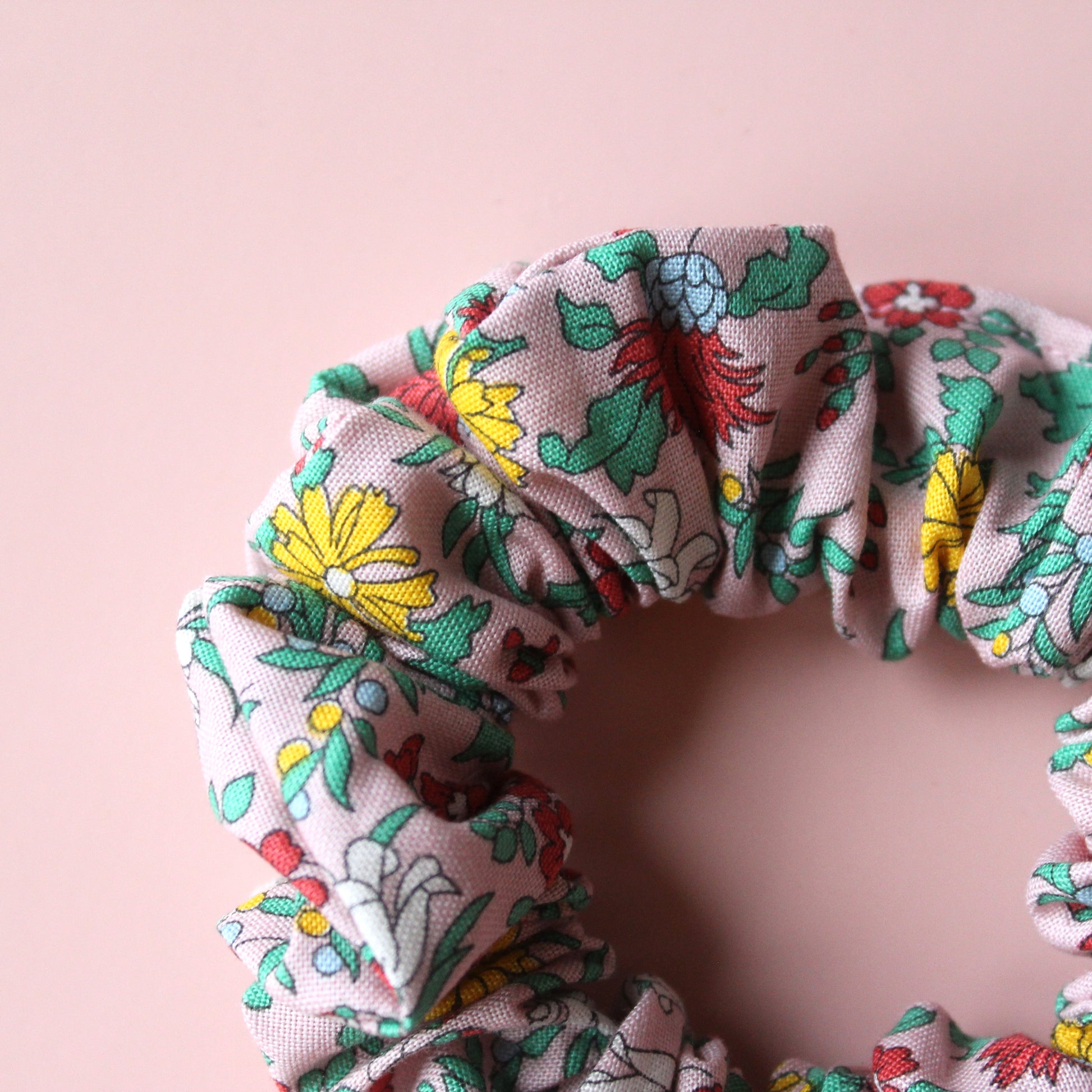 Liberty floral patterned hair scrunchie