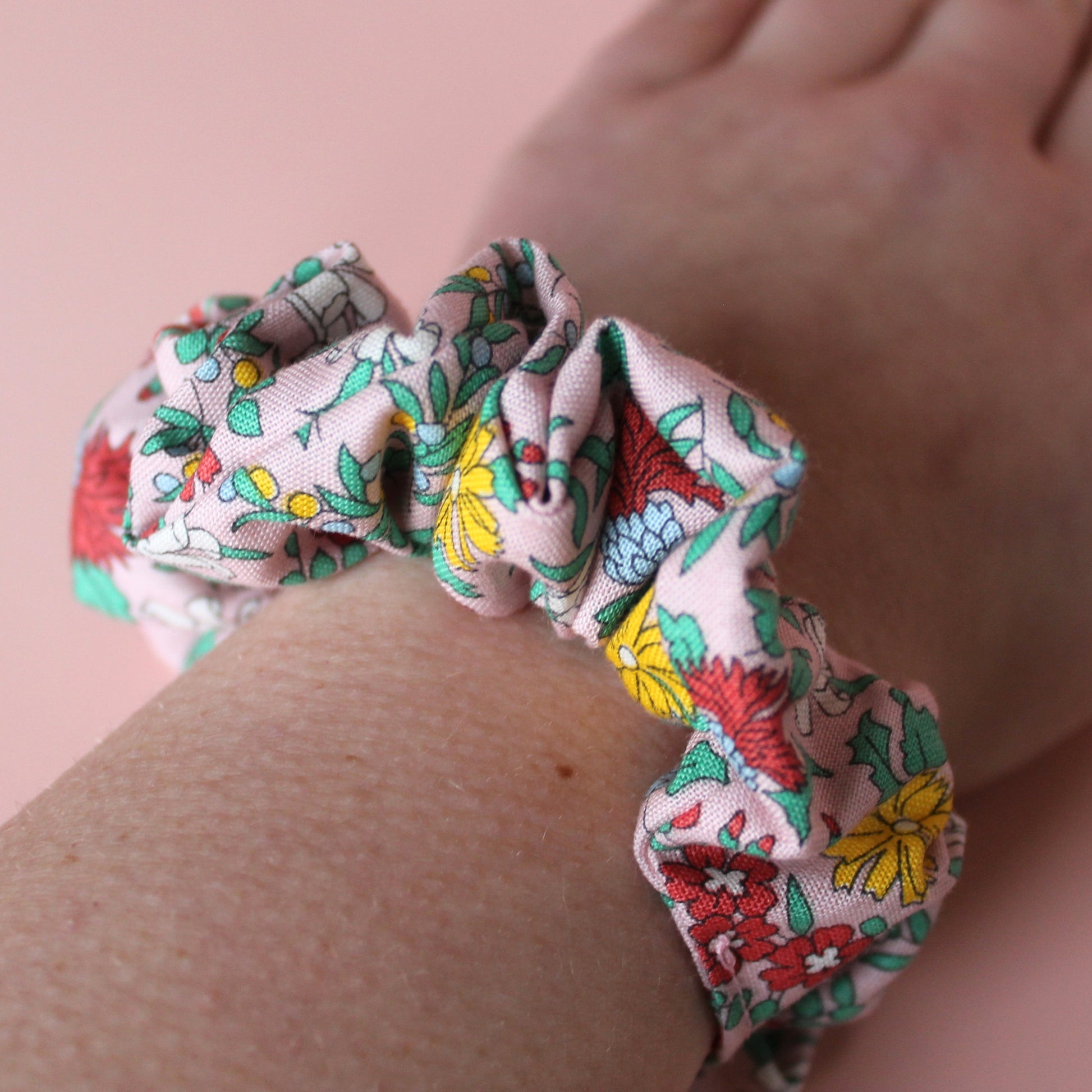 Liberty floral patterned hair scrunchie