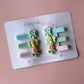 Colourful Flower Garden Hair Sliders - Pack of 6