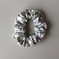 Hair scrunchie with thistle pattern