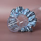 Blue and black plaid tartan oversized scrunchie
