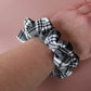 Black and white monochrome tartan scrunchie