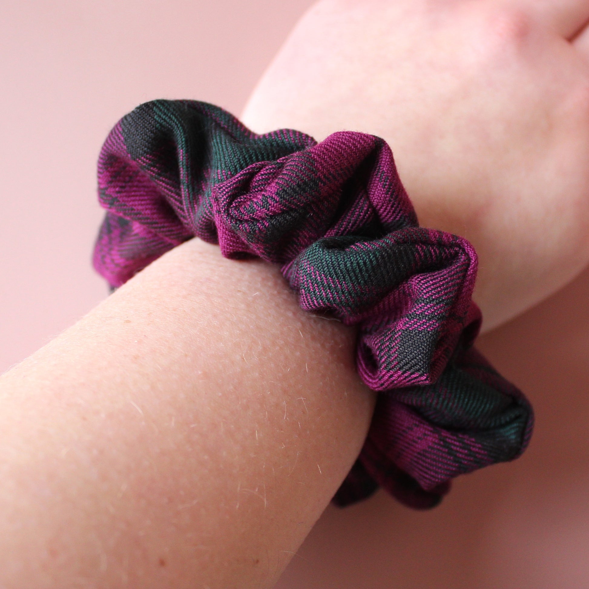 Lindsay tartan hair scrunchie