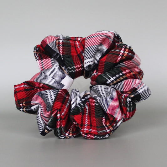 Oversized Dress Stewart Plaid Tartan hair scrunchie
