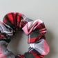 Dress stewart red white and  black tartan plaid scrunchie