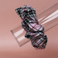 Pink and black tartan plaid oversized hair scrunchie