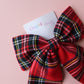 Royal Stewart Red Tartan Check Hair Bow