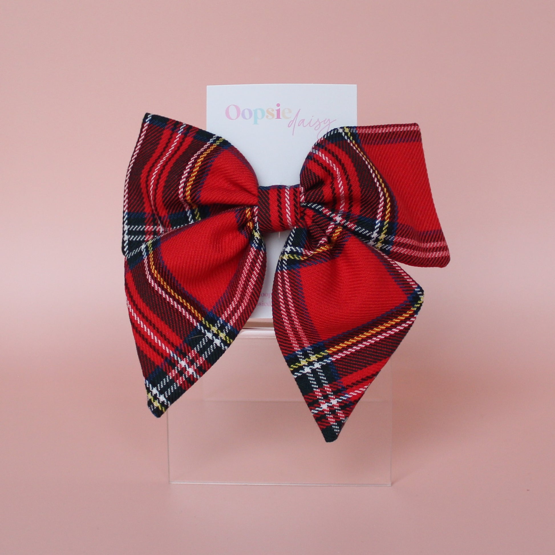 Royal Stewart small red tartan hair bow