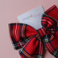 Royal Stewart small red tartan hair bow