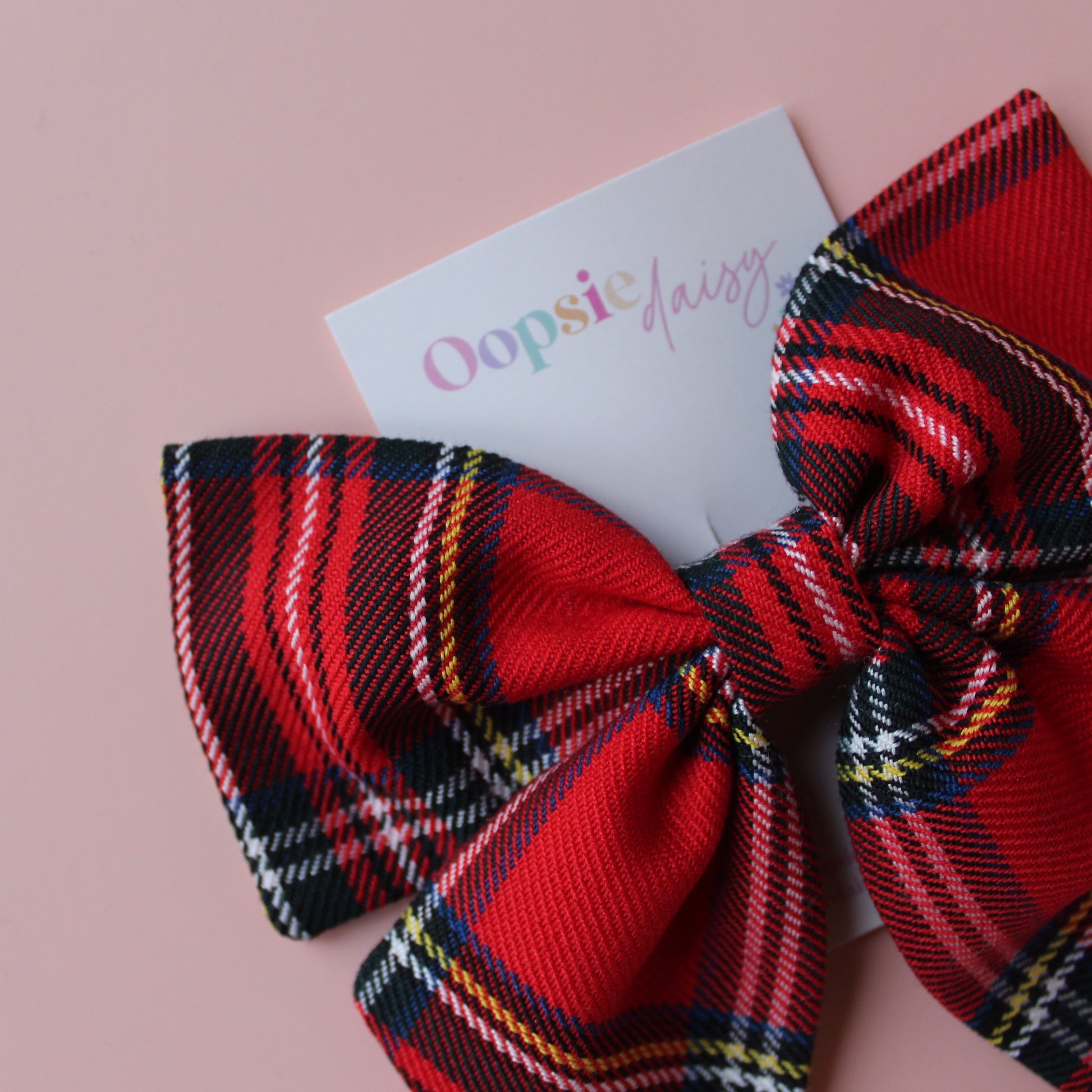 Royal Stewart small red tartan hair bow