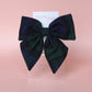 Small Black Watch plaid tartan hair bow