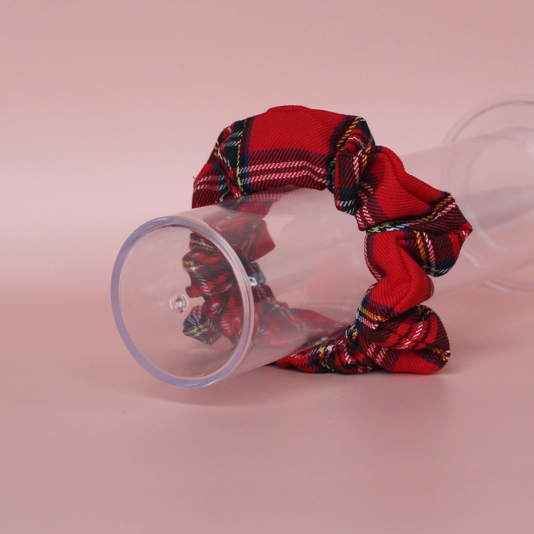 Royal Stewart red tartan hair scrunchie