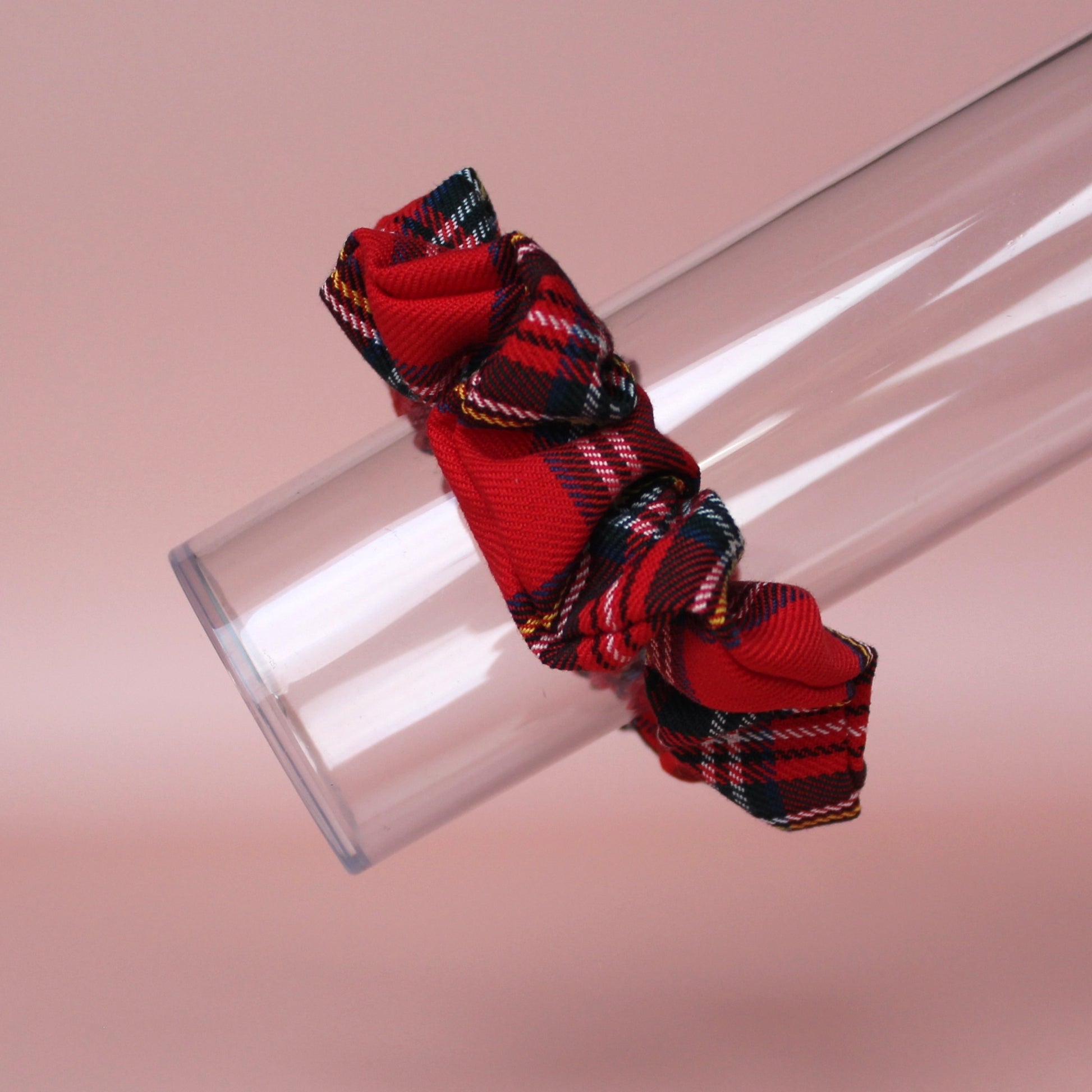 Royal Stewart red tartan hair scrunchie