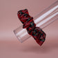 Oversized scrunchie in Royal Stewart red tartan check fabric