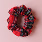 Royal Stewart red tartan hair scrunchie