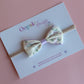 Cream and lilac lace floral baby headband bow