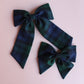Black Watch plaid tartan hair accessory gift set - hair bows