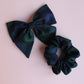 Black Watch plaid tartan hair accessory gift set - hair bow and scrunchie