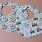 Set of 2 farm themed baby bibs