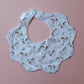 Scallop baby bib with little horse design