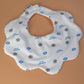 Scotland football baby bib with scotland flag, footballs and Yes sir, I can boogie slogan