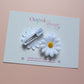 White daisy hair clips