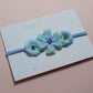 Blue Baby Headband with Flowers