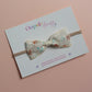 Floral lace bow on baby headband