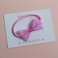 pink baby headband with lace pink and purple bow
