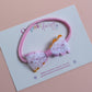 Pink baby headband with colourful lace bow